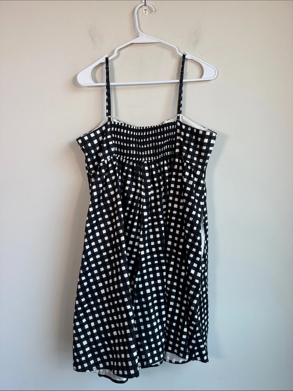 Hutch Bandeau Romper in Black/White Gingham - L